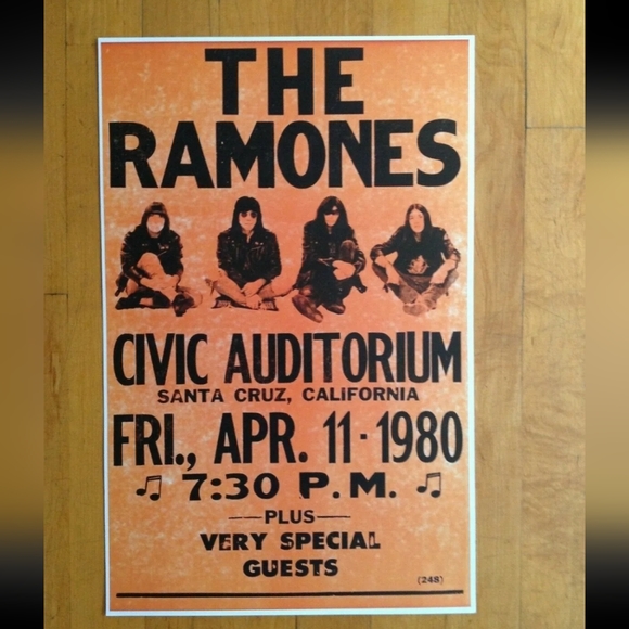 THE RAMONES 1980 Tour Concert at the Civic Auditorium Poster 11 x 17 - Picture 1 of 5